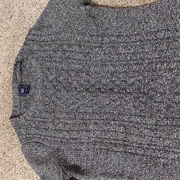 GAP Gray Cable Knit Sweater Dress Sz M - Picture 9 of 9